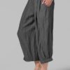 High Waist Loose Casual Solid Wide Leg Pant - Image 2