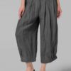 High Waist Loose Casual Solid Wide Leg Pant