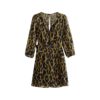 Leopard Print Short Dress V-neck Chiffon Mini Dress - Image 2