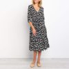 Long Sleeve Elegant Vintage A Line Floral Print Dress - Image 6