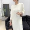 Loose Vestidos Chic Hit Thicken Pockets Sweater Dress