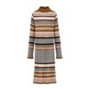 O-Neck Elegant Striped Vintage Slim Sweater Dress - Image 5