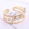 Open Gold Cubic Zirconia Copper Party Ring - Image 3