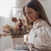 Polka Dot Transparent Three Quarter Sleeve Sexy Blouse - Image 2