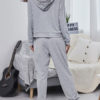 Polyester Cotton Butterfly Print Hooded Sweatshirt With Drawstring Pant - Image 4