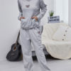 Polyester Cotton Butterfly Print Hooded Sweatshirt With Drawstring Pant