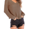 Pullovers V-Neck Long Sleeves Acrylic Sweaters - Image 2