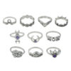 Rings Set In 10pcs Hollow Out Valentine Gift - Image 2