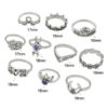 Rings Set In 10pcs Hollow Out Valentine Gift - Image 3