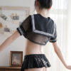 School Girl Costume Bow Frill Sheer Sexy Halloween - Image 2