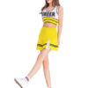 Sexy Cheerleader Costume Two Tone Lerrer Print Crop Top With Mini Skirt Halloween - Image 2