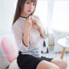 Sexy Costume School Girl Panty Mini Skirt Knotted Top Sheer 3 Piece Lingerie Halloween - Image 5