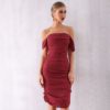 Sexy Draped Off The Shoulder Party Dress - Image 11