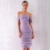 Sexy Draped Off The Shoulder Party Dress - Image 4