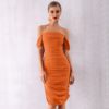 Sexy Draped Off The Shoulder Party Dress - Image 9