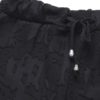 Sexy Elastic Waist Drawstring Flocking Patchwork Harem Pants - Image 3