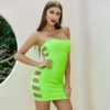 Sexy Hollow Out Celebrity Runway Bodycon Bandage Dress - Image 4