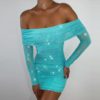 Sexy Off Shoulder Party Bodycon Dress - Image 2