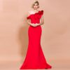 Sexy One Shoulder Ruffles Evening Party Maxi Dress - Image 2
