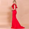 Sexy One Shoulder Ruffles Evening Party Maxi Dress - Image 3