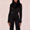 Sexy O Neck Long Sleeve Skinny Jumpsuit