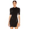 Sexy Short Sleeve Asymmetric Zipper Evening Party Dress - Image 2