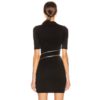 Sexy Short Sleeve Asymmetric Zipper Evening Party Dress - Image 5