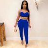 Sexy Sleeveless Long Pants Beading Runway Party Sets