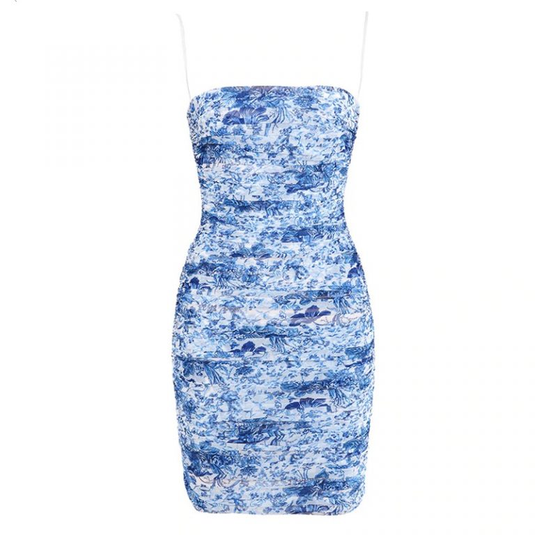Sexy Sleeveless Print Bodycon Club Dress - Image 5