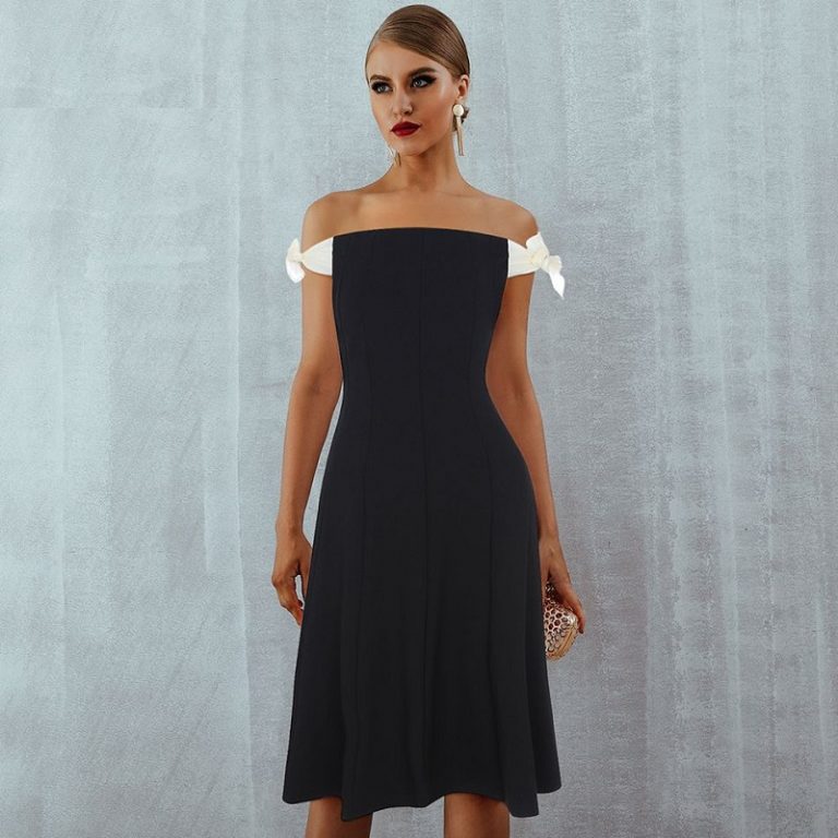 Sexy Strapless Off Shoulder Club Party Bodycon Dress - Image 4