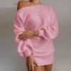 Sexy off shoulder lantern sleeve casual dress - Image 2