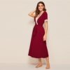 Short Sleeve Deep V Neck Sexy Nightwear Lingerie