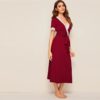Short Sleeve Deep V Neck Sexy Nightwear Lingerie - Image 3