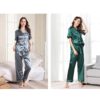 Short Sleeve Shirt Long Pants Nightwear - Image 2