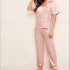 Short Sleeve Shirt Long Pants Nightwear - Image 8