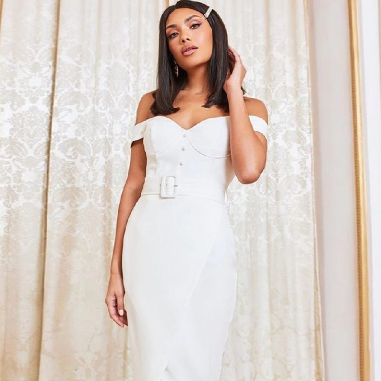 Sleeveless Sexy Slash Neck Belt Celebrity Party Bodycon Dresses