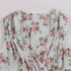 Sleeveless V-Neck Floral Print Layered Pleated Rockabilly Dress - Image 3