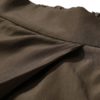 Solid Elastic Waist Button Casual Pants - Image 3