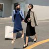 Solid Turtleneck Knitted  Elegant Sweater Dress - Image 5