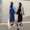 Solid Turtleneck Knitted  Elegant Sweater Dress - Image 6