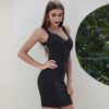 Spaghetti Strap Hollow Out Sexy Bodycon Celebrity Party Dress - Image 3