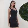 Spaghetti Strap Hollow Out Sexy Bodycon Celebrity Party Dress - Image 2