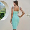 Spaghetti Strap Tassel Sexy Celebrity Party Bandage Dress - Image 6