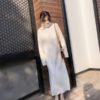 Straight Elegant Turtleneck Patchwork Sweater Dress - Image 6