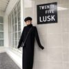 Straight Elegant Turtleneck Patchwork Sweater Dress - Image 11