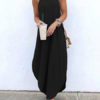 Straps Neck Sleeveless Floor Length Maxi Dress - Image 2