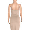 Straps Neck Sleeveless Polyester Cupless Sexy Dress - Image 6