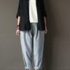 Stripe Elastic Waist Pockets Loose Pants - Image 3