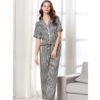 Stripe Short Sleeve Shirt Long Pants Nightwear - Image 2