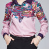 Turndown Collar Long Sleeves Printed Casual Shirts